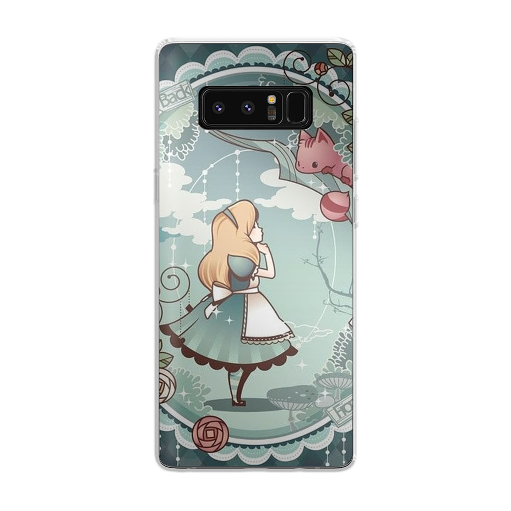 Alice And Cheshire Cat Poster Galaxy Note 8 Case