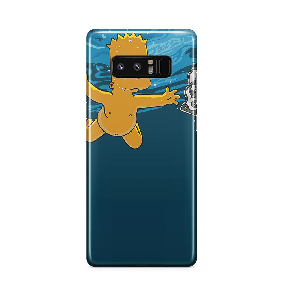 Bart Swimming For Money Galaxy Note 8 Case