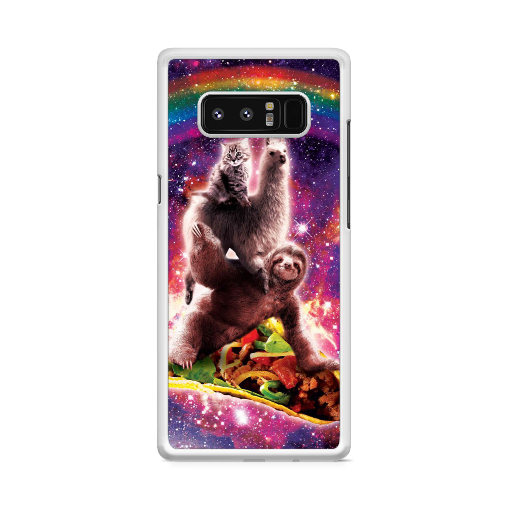 LLama Sloth And Cat Playing Together Galaxy Note 8 Case