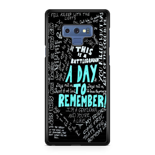 A Day To Remember Quote Galaxy Note 9 Case