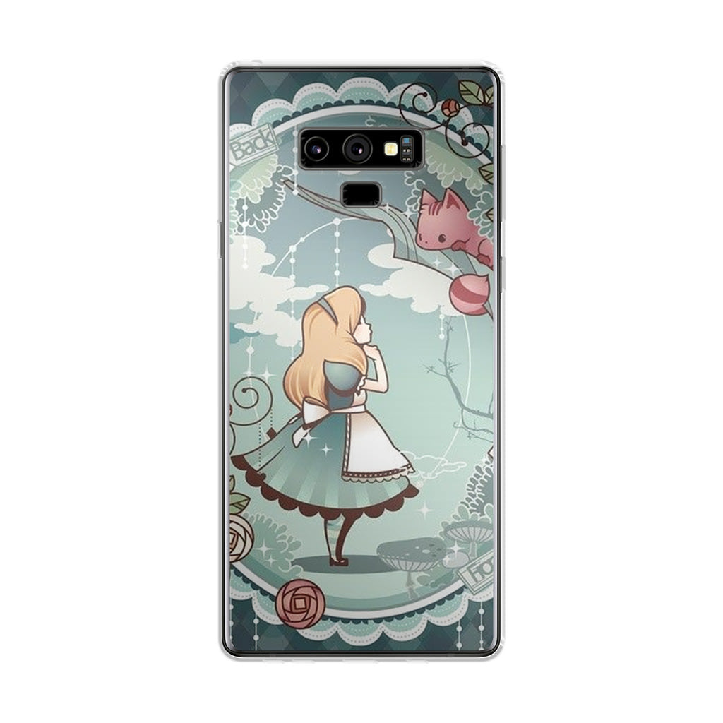 Alice And Cheshire Cat Poster Galaxy Note 9 Case
