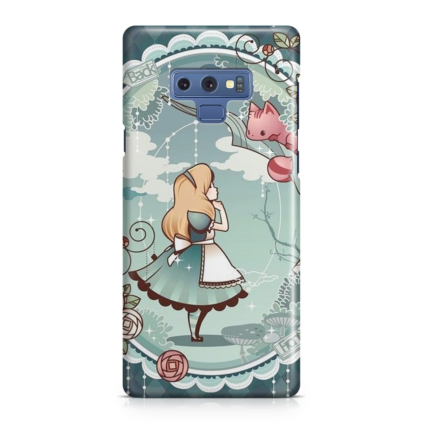 Alice And Cheshire Cat Poster Galaxy Note 9 Case