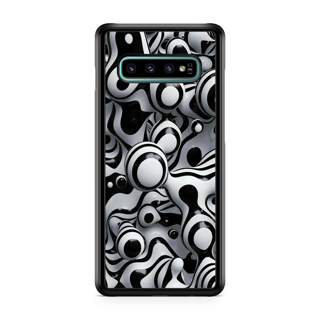 Abstract Art Black White Galaxy S10 Plus Case