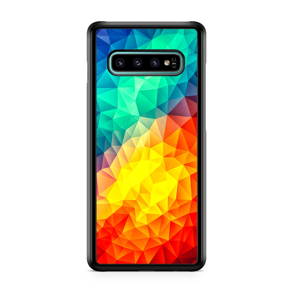 Abstract Multicolor Cubism Painting Galaxy S10 Plus Case