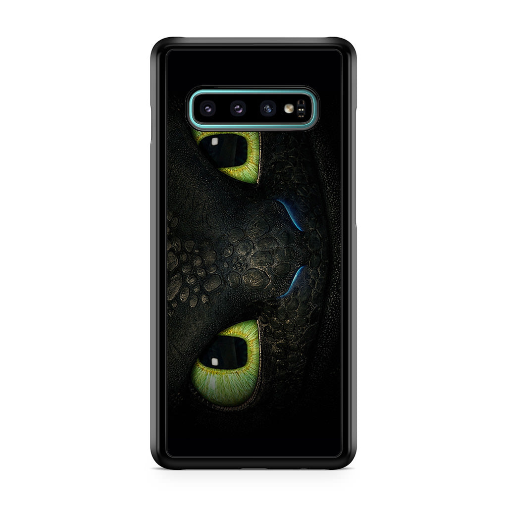 Toothless Dragon Eyes Close Up Galaxy S10 Plus Case