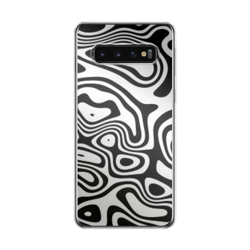 Abstract Black and White Background Galaxy S10 Plus Case