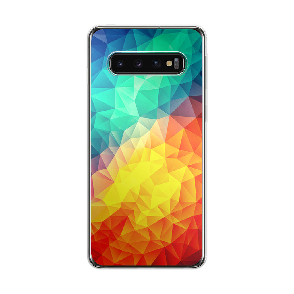 Abstract Multicolor Cubism Painting Galaxy S10 Case