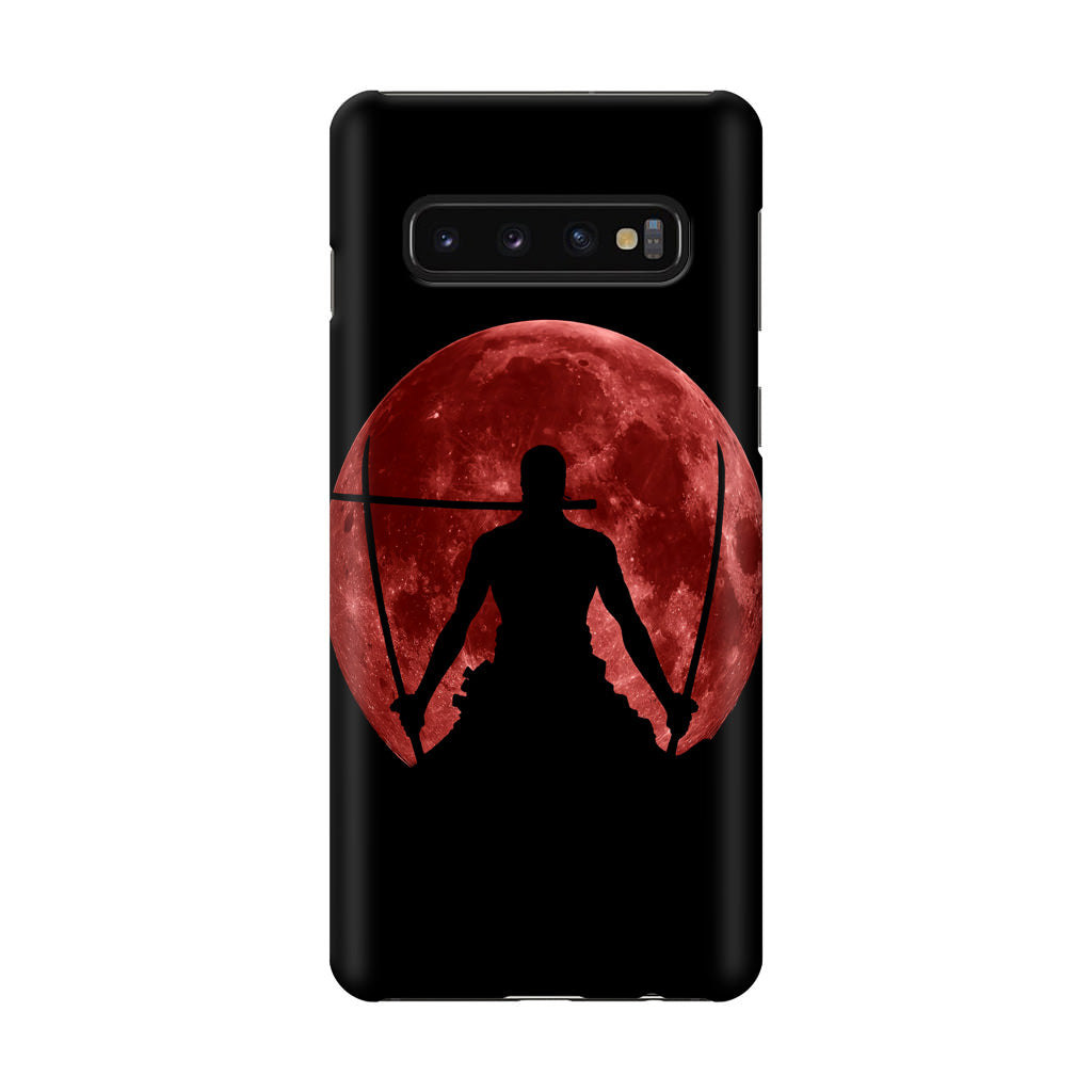 Silhouette Of Zoro In Santoryu Mode Galaxy S10 Case