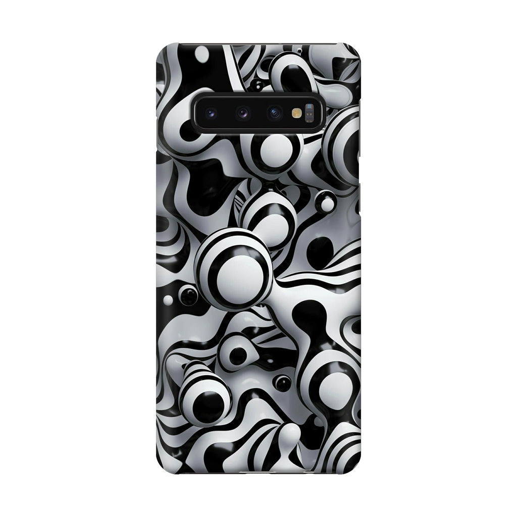 Abstract Art Black White Galaxy S10 Case