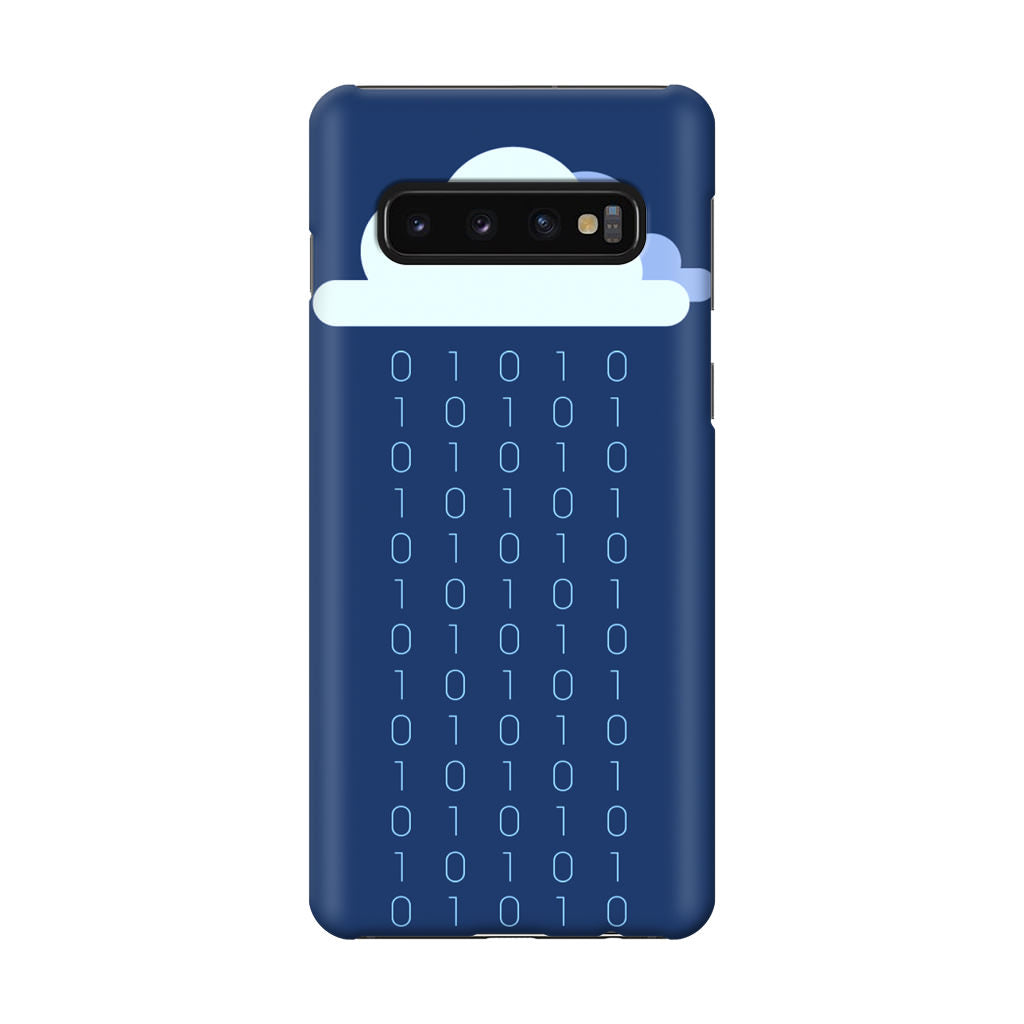 Abstract Binary Minimalist Galaxy S10 Case