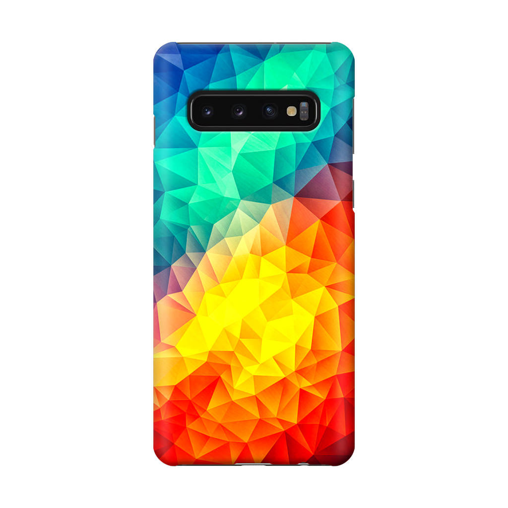 Abstract Multicolor Cubism Painting Galaxy S10 Case