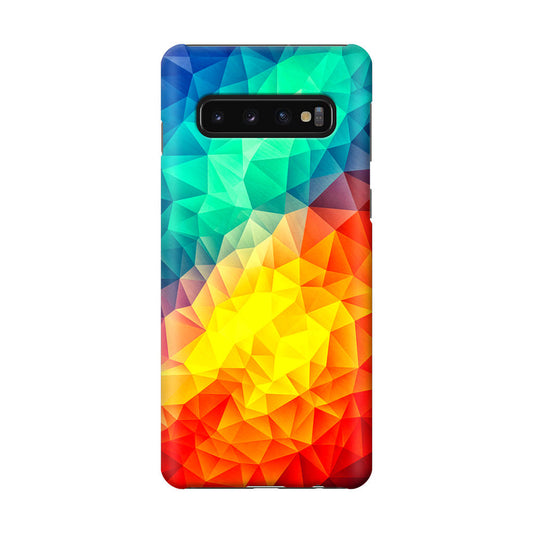 Abstract Multicolor Cubism Painting Galaxy S10 Plus Case