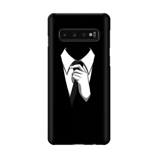 Anonymous Black White Tie Galaxy S10 Case