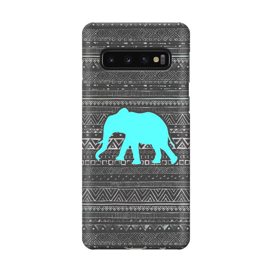Aztec Elephant Turquoise Galaxy S10 Case