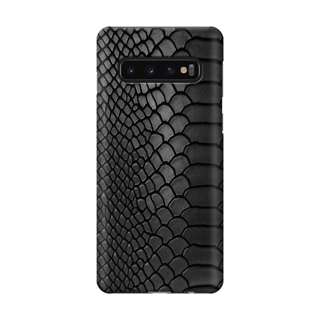 Black Snake Skin Texture Galaxy S10 Case