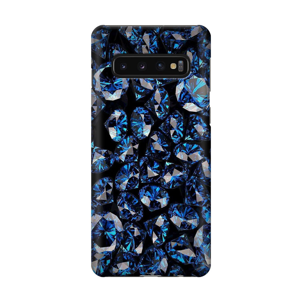 Blue Diamonds Pattern Galaxy S10 Case