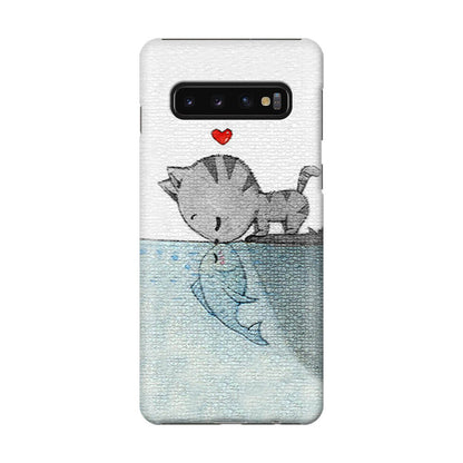 Cat Fish Kisses Galaxy S10 Case