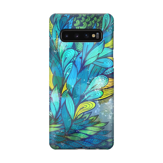 Colorful Art in Blue Galaxy S10 Case