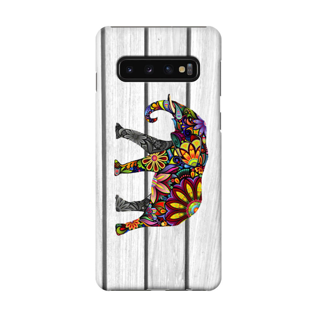 Colorful Elephant Flower Galaxy S10 Case