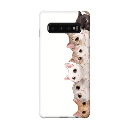 Cute Cats Vertical Galaxy S10 Case