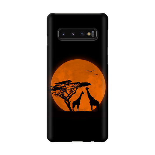 Giraffes Silhouette Galaxy S10 Case