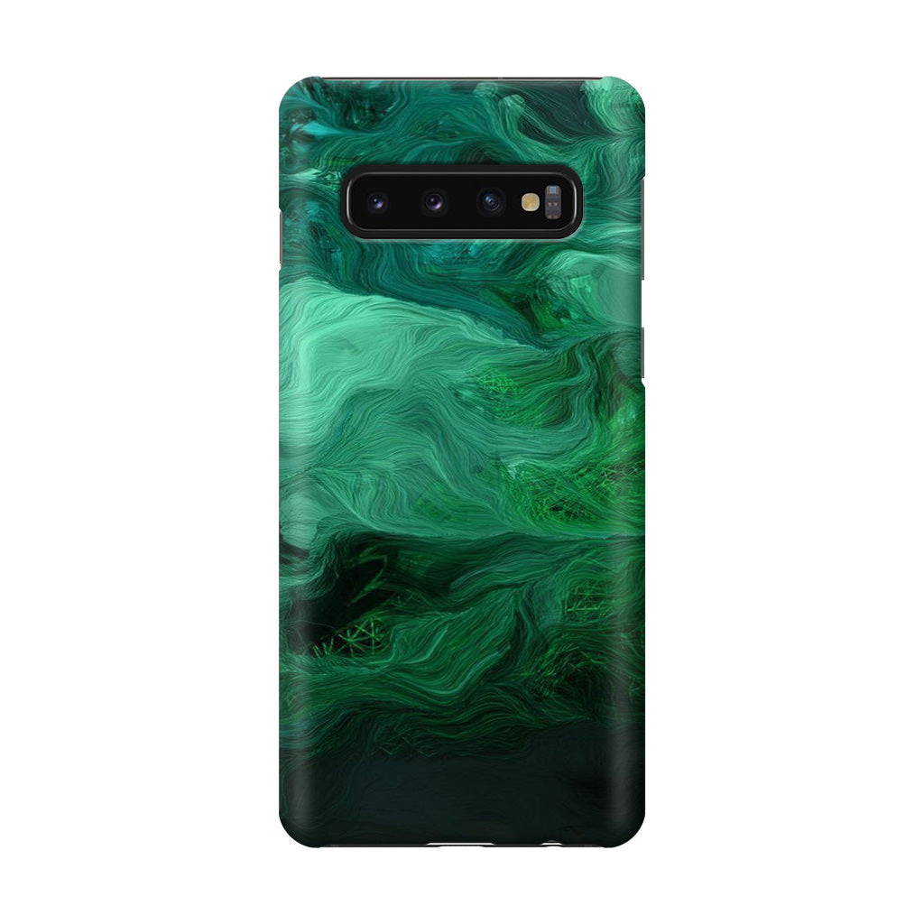 Green Abstract Art Galaxy S10 Case