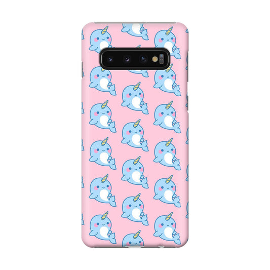 Horned Whales Pattern Galaxy S10 Case