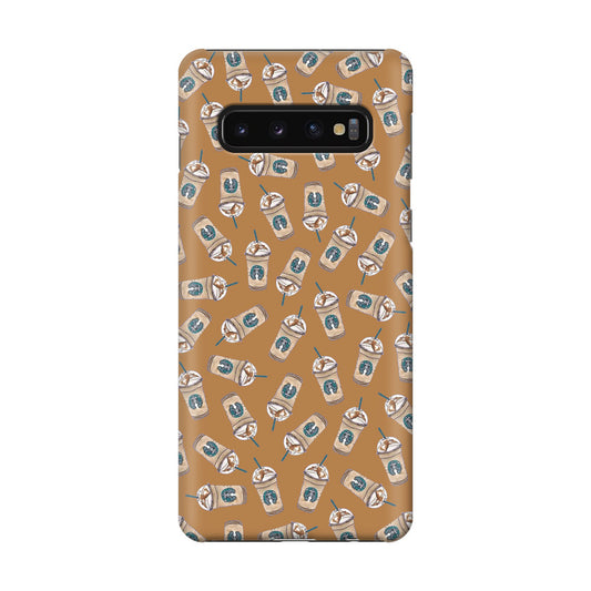 Iced Cappuccinos Lover Pattern Galaxy S10 Case