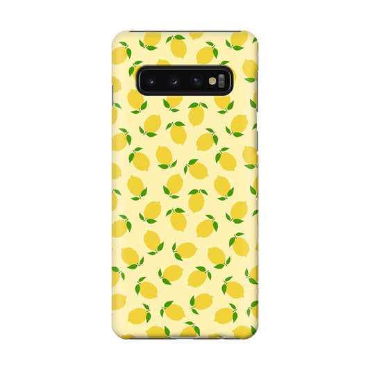 Lemons Fruit Pattern Galaxy S10 Case