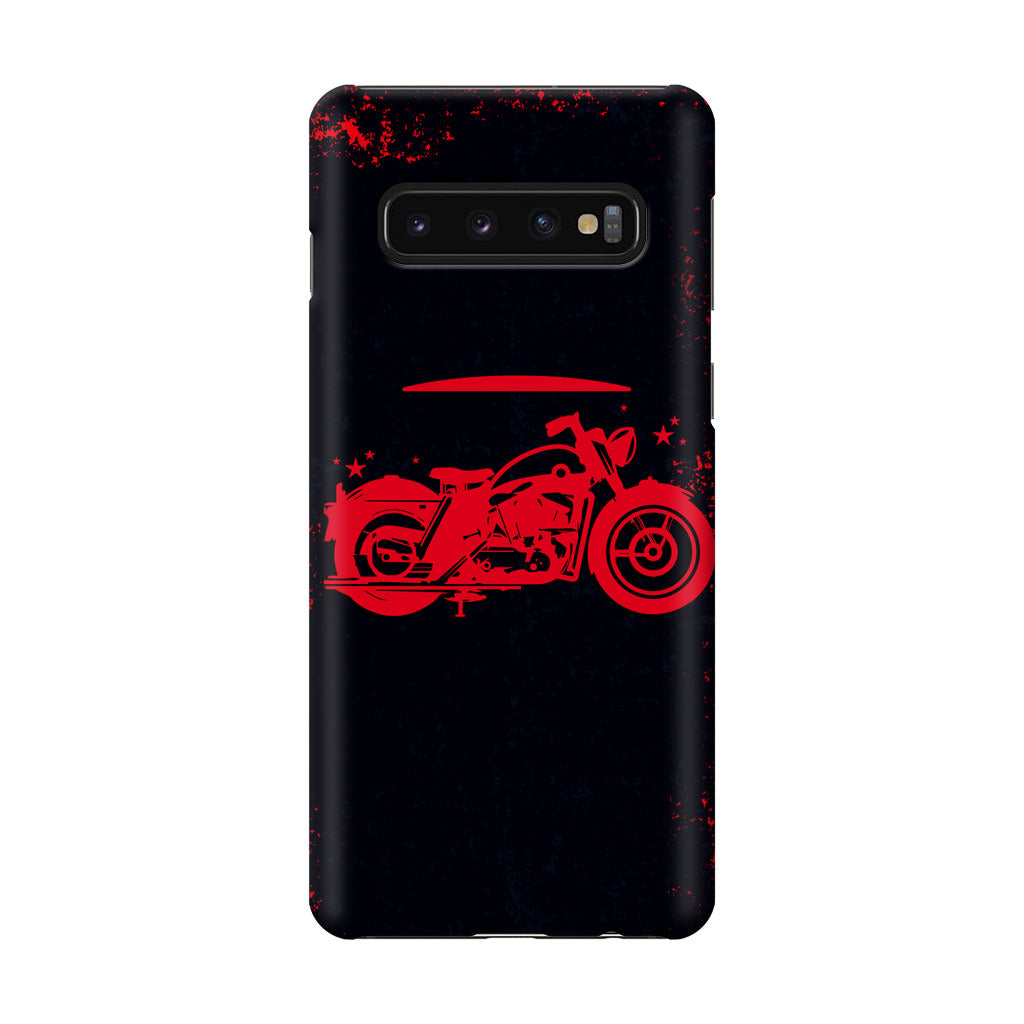 Motorcycle Red Art Galaxy S10 Case