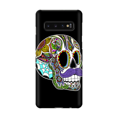 Mustache Sugar Skull Galaxy S10 Case