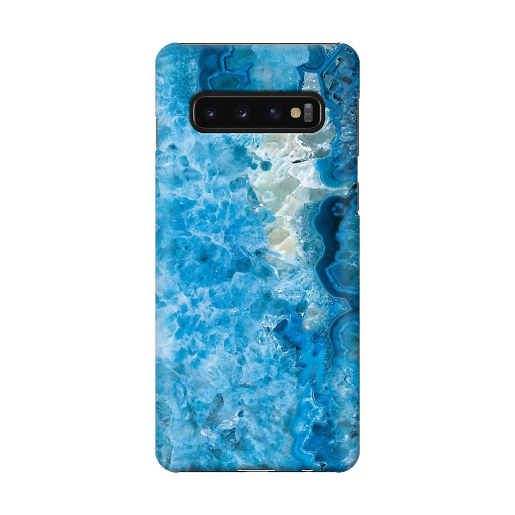 Navy Blue Marble Galaxy S10 Case