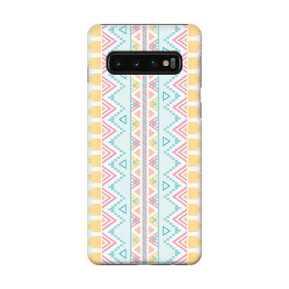 Peach Aztec Pattern Galaxy S10 Case