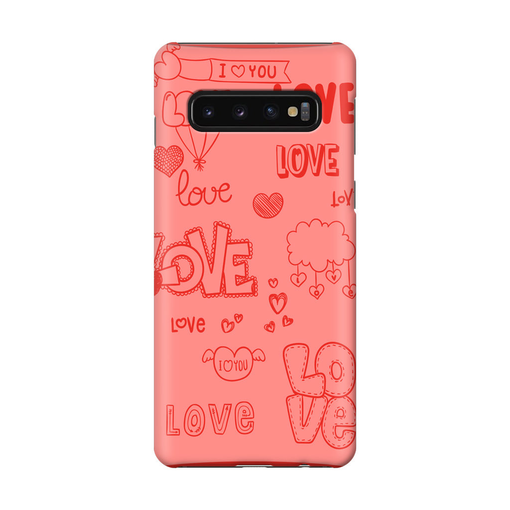 Pink Lover Galaxy S10 Case