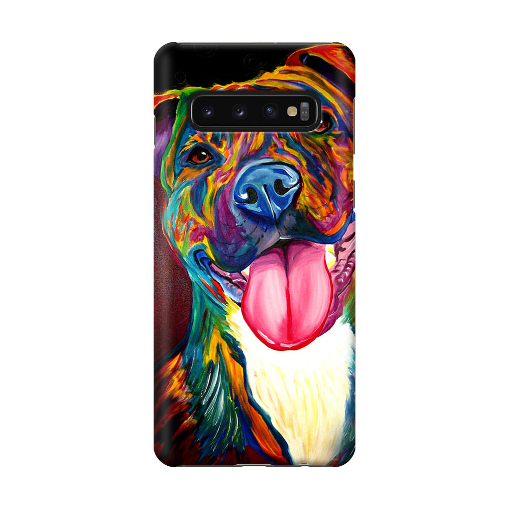 Pitbull Painting Art Galaxy S10 Case