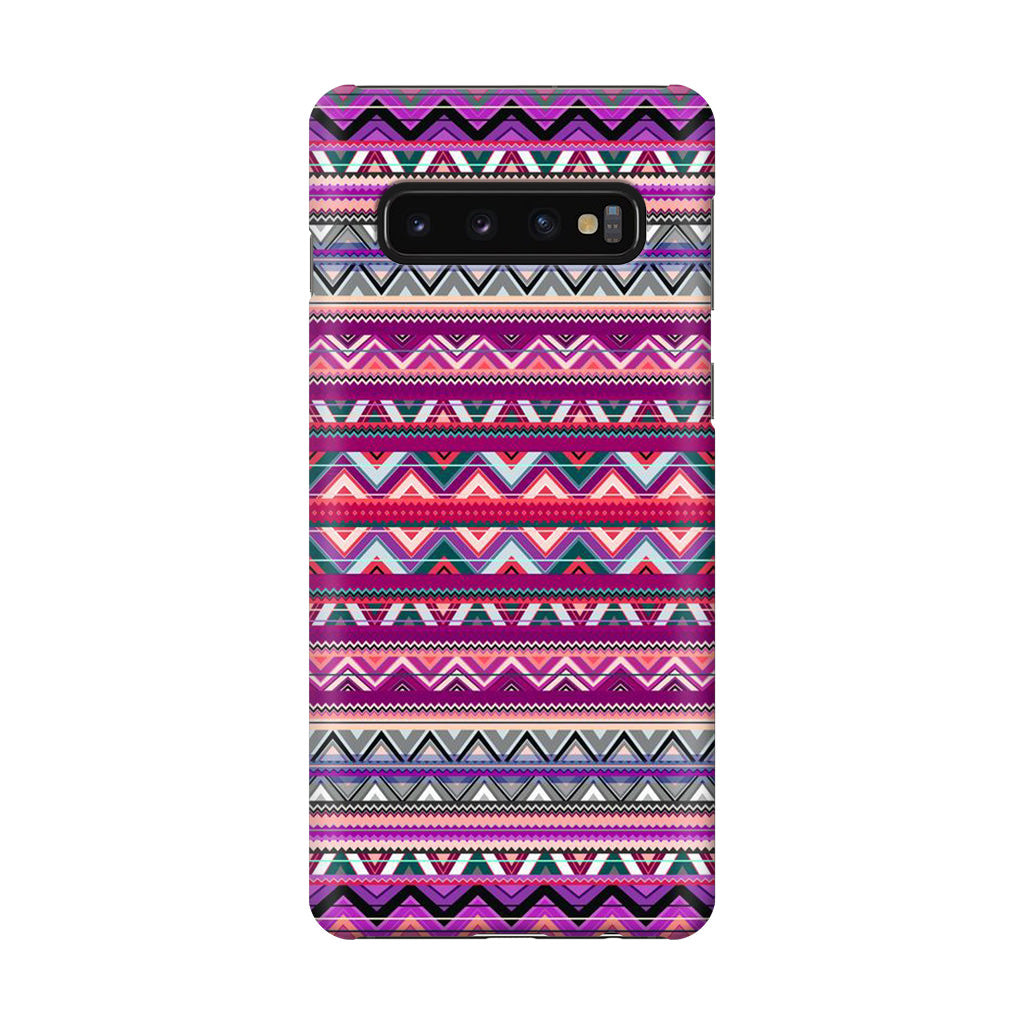 Purple Aztec Art Galaxy S10 Case