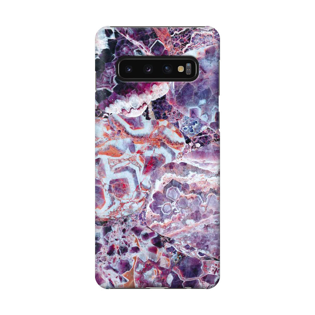 Purple Marble Galaxy S10 Case