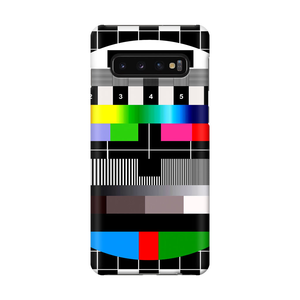 Scheme Pause TV Colorful Mesh Galaxy S10 Case