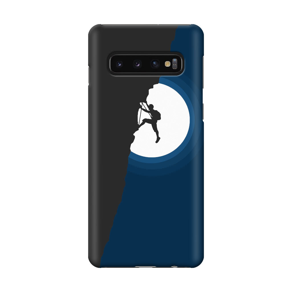 Silhouette of Climbers Galaxy S10 Case