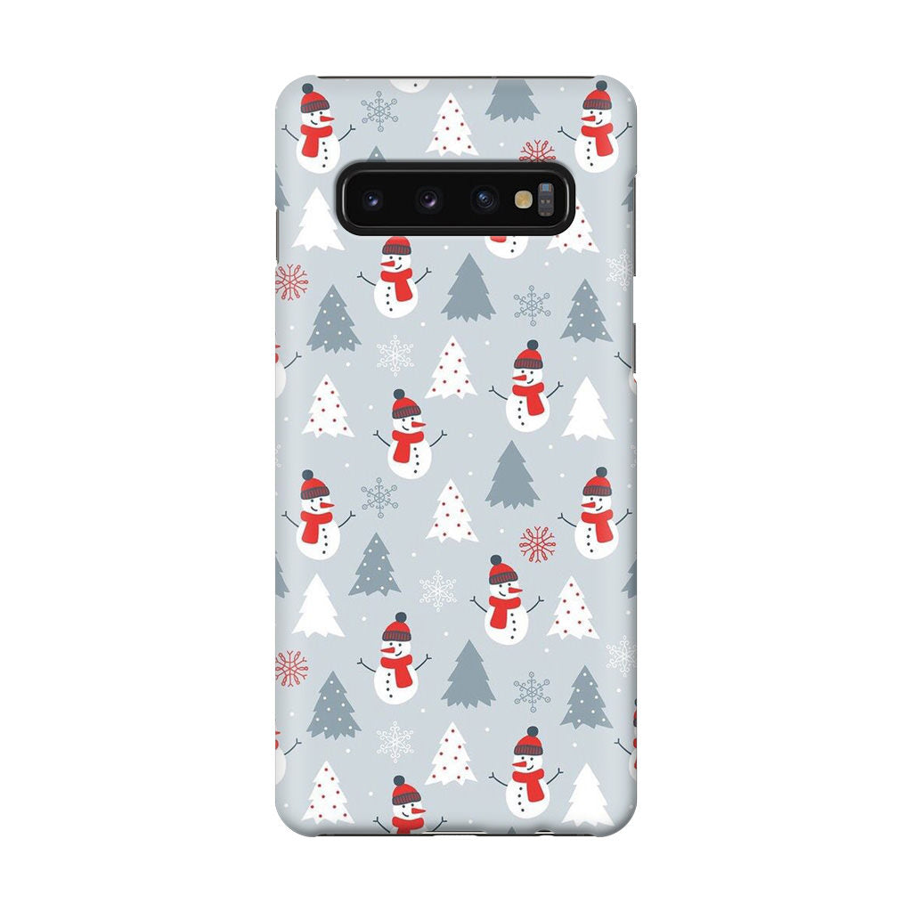 Snowmans Pattern Galaxy S10 Case