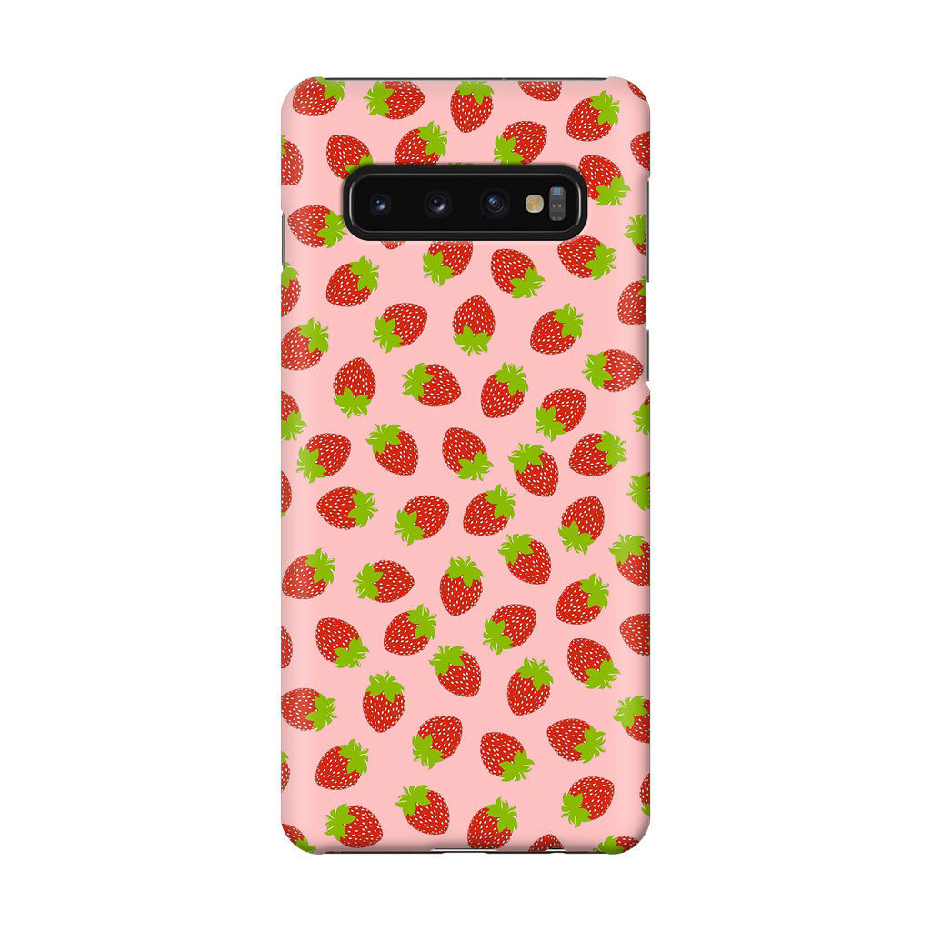 Strawberries Pattern Galaxy S10 Case