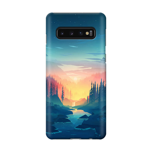 Sunset at The River Galaxy S10 Case