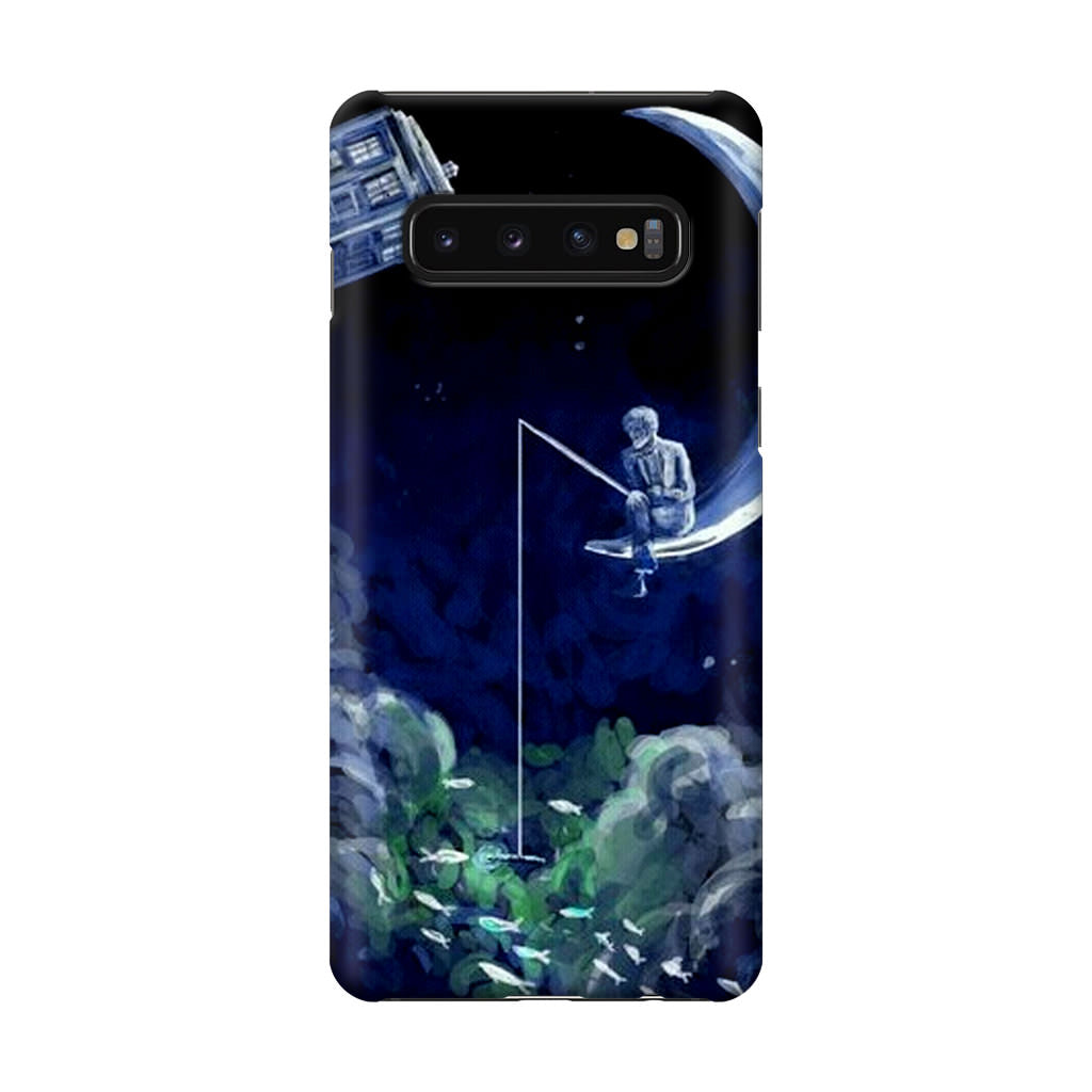 Tardis Walking To The Moon Galaxy S10 Case