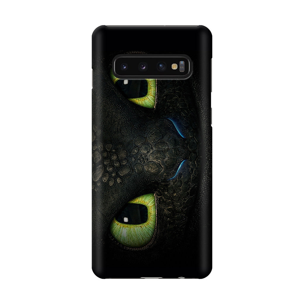 Toothless Dragon Eyes Close Up Galaxy S10 Plus Case