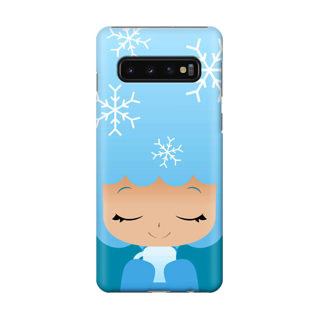 Winter Afro Girl Galaxy S10 Case