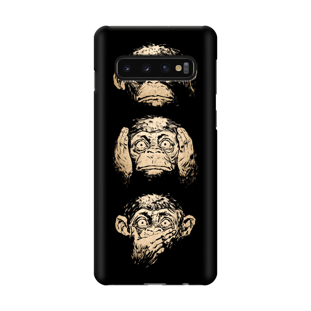 3 Wise Monkey Galaxy S10 Case