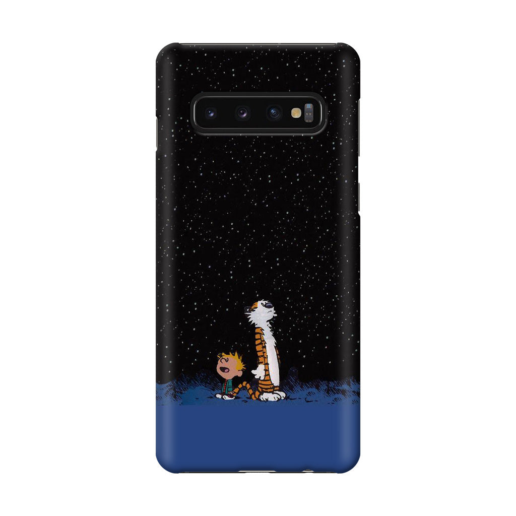 Calvin and Hobbes Space Galaxy S10 Case