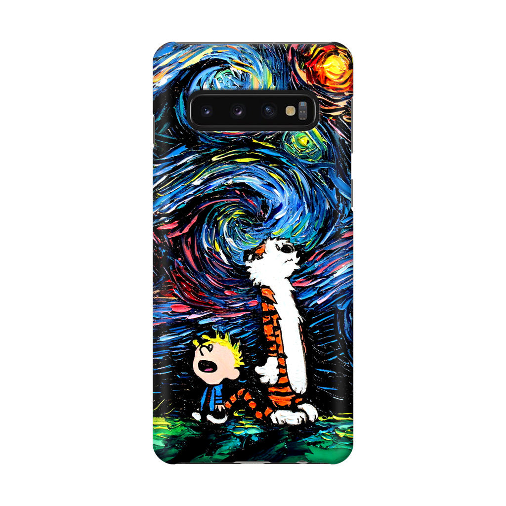 Calvin Art At Starry Night Galaxy S10 Case