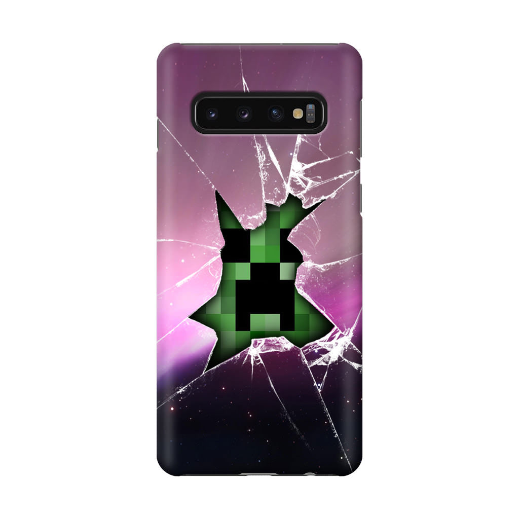 Creeper Glass Broken Violet Galaxy S10 Case