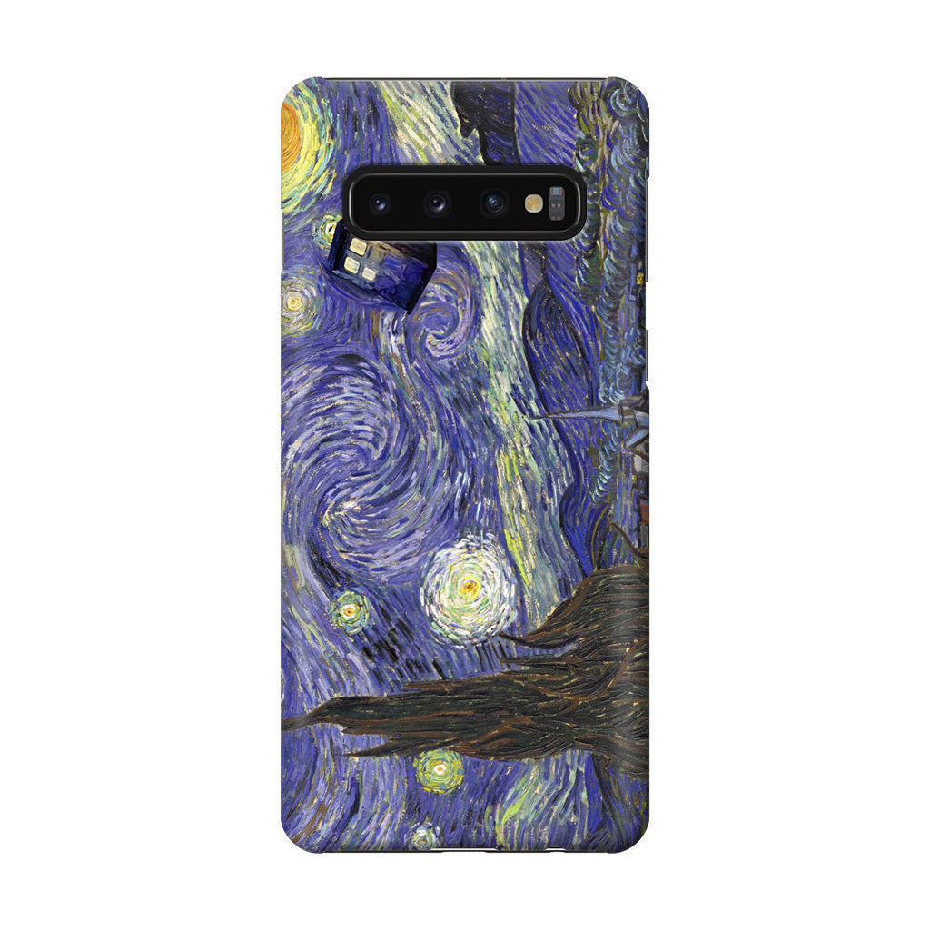 Dr Who Tardis In Van Gogh Starry Night Galaxy S10 Case